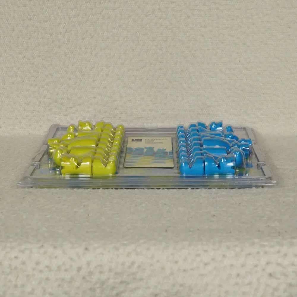 Umbra Playmate Chess Set Blue and Lime Rubber Game Pieces Buro fur Form Monster